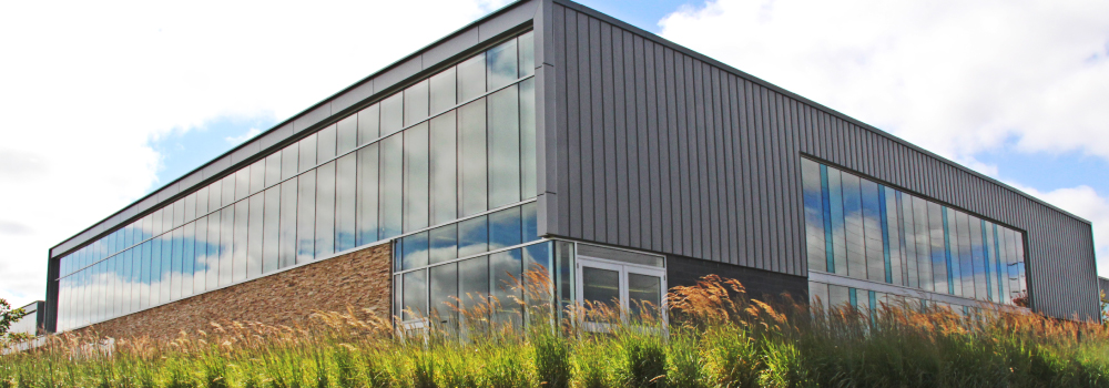 Building with greenery outside