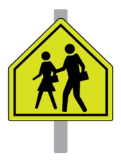 image of school crossing sign