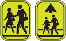 image of school crossing signs